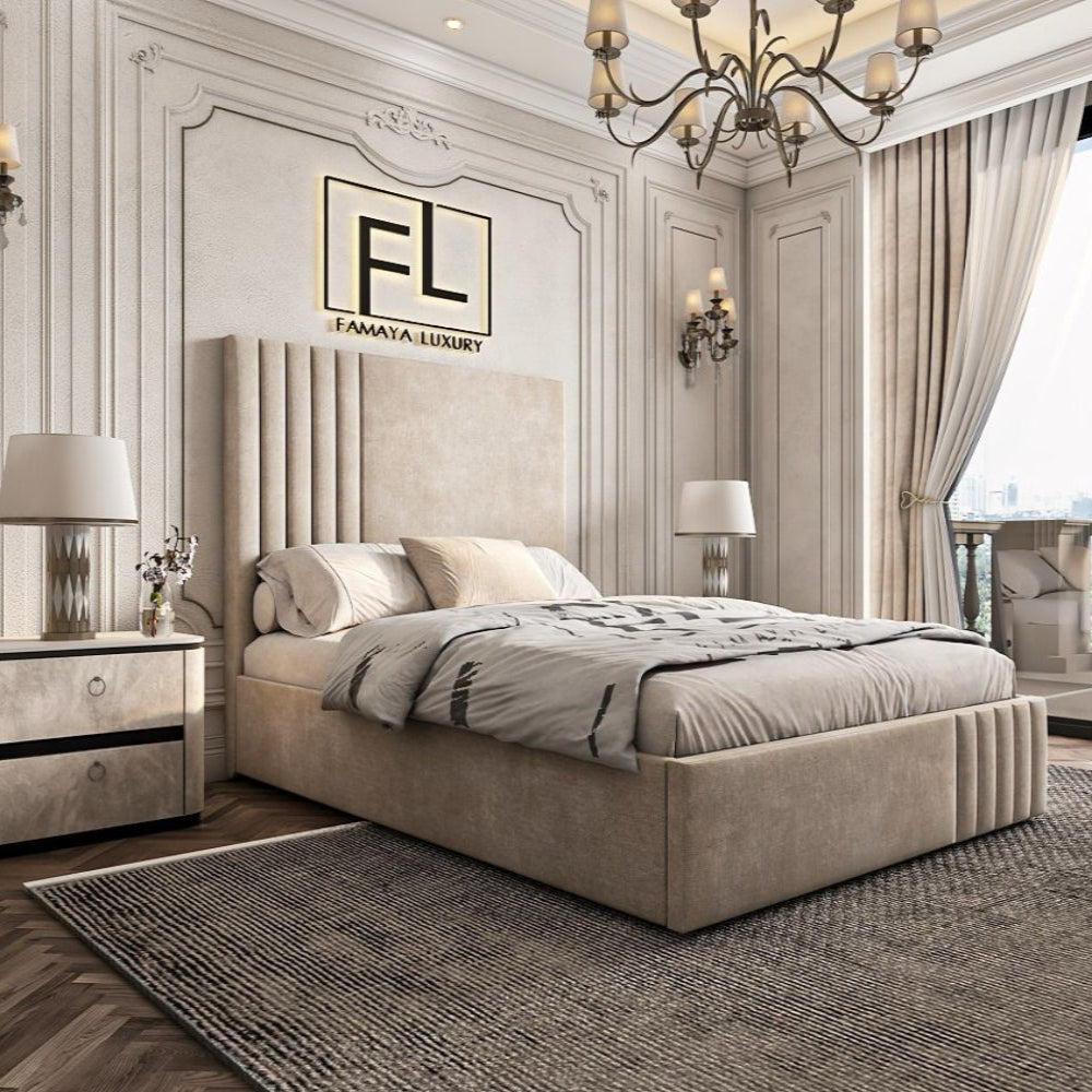 Luxurious bedroom with The Pirelli bed and elegant decor.